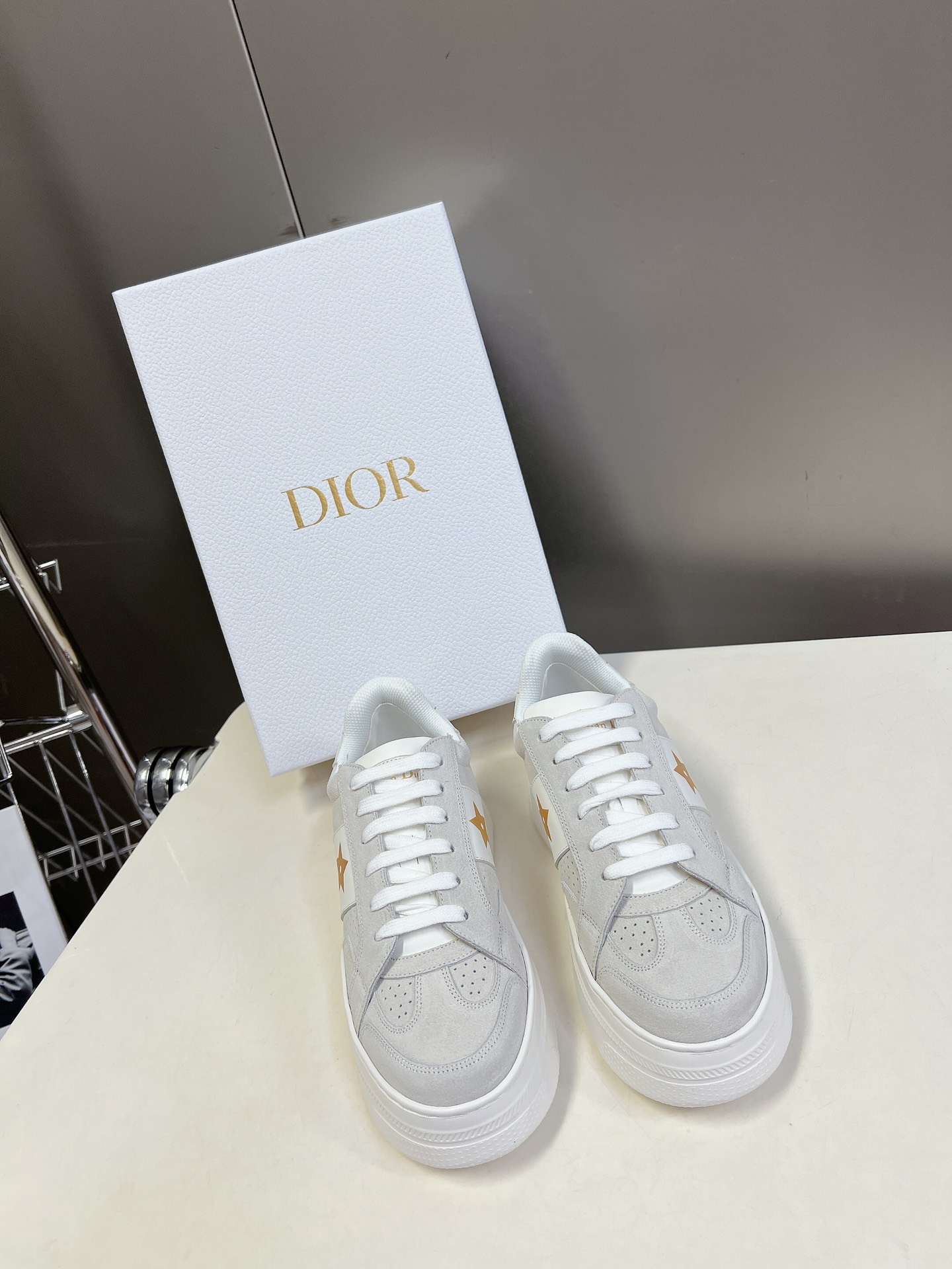 Dior Zapatillas deportivas Calzado informal Zapatos de plataforma Empalme Cuero de vaca Casual