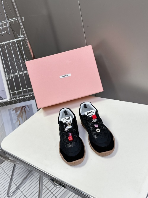 Miu Miu Women's Spring/Summer Runway Sneakers with Buckle Detail 1 Miu Miu Women's Spring/Summer Runway Sneakers with Buckle Detail