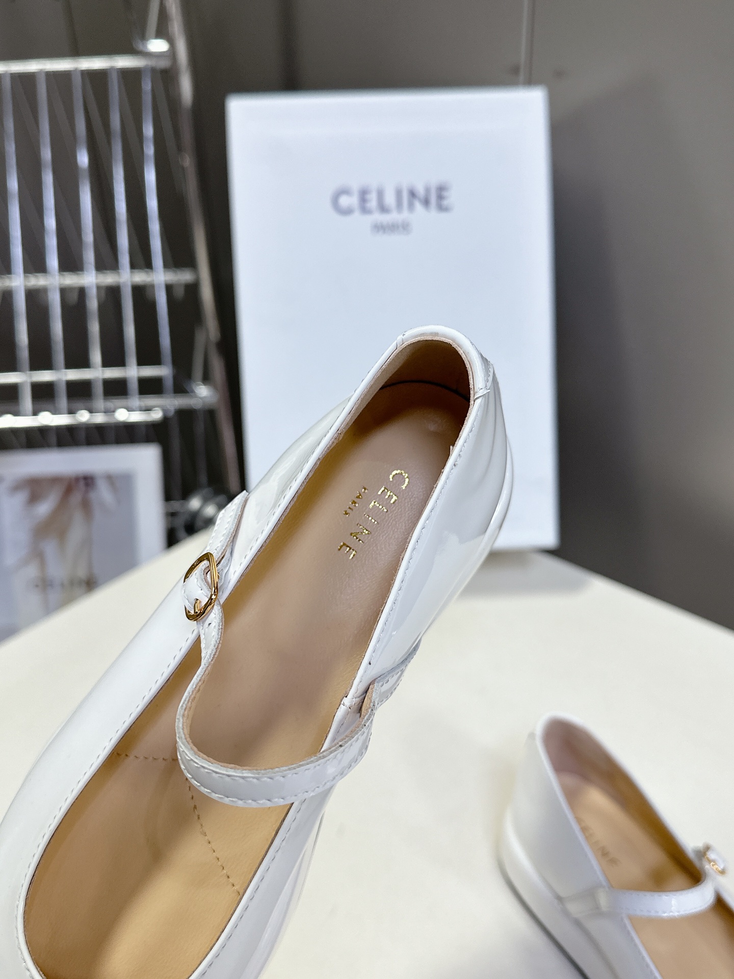  【CELINE】思琳代级别 春夏新品凯旋门复古玛丽珍鞋 进出专柜无压力，重工版，拒绝一眼假low货 原