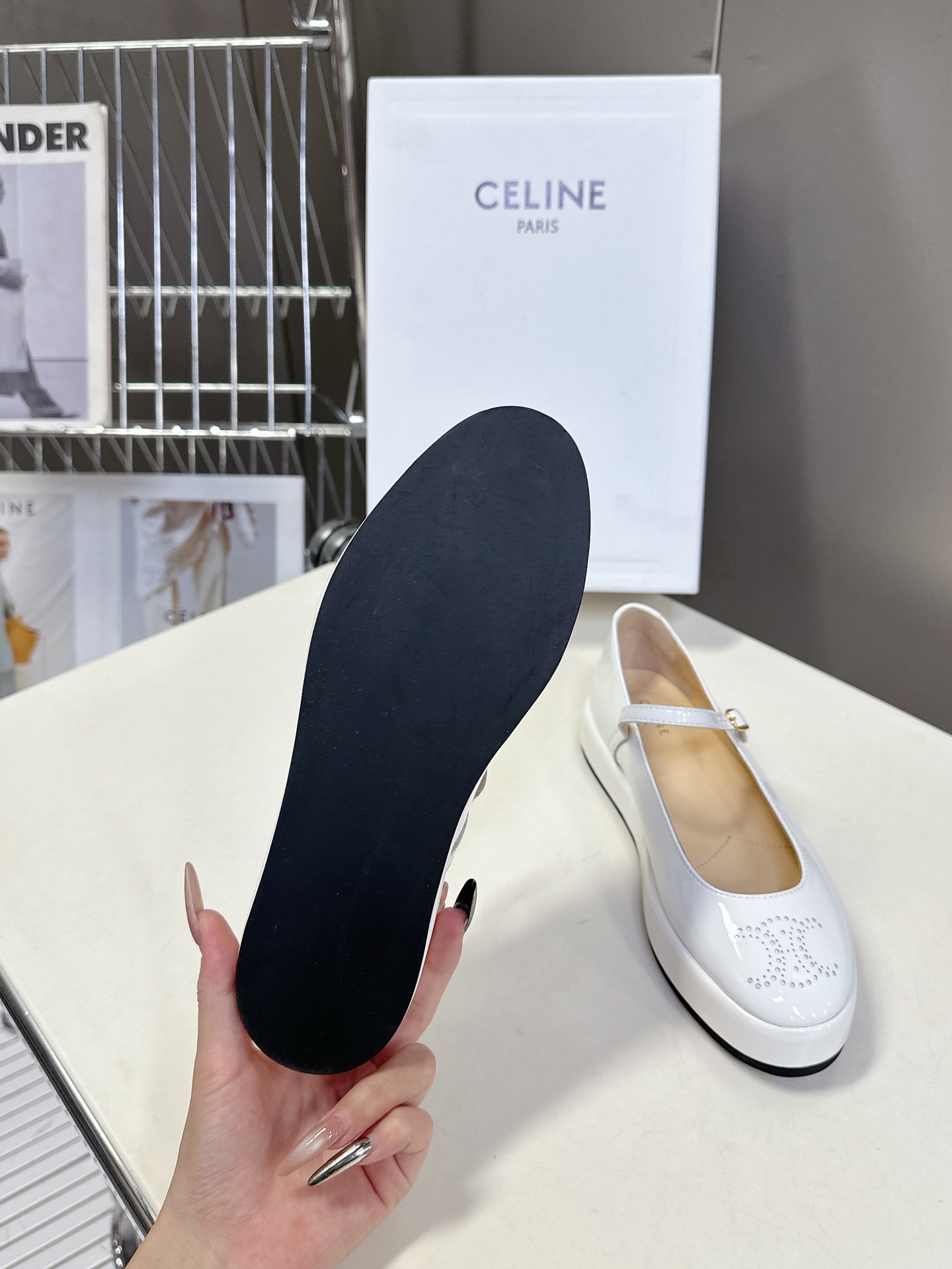  【CELINE】思琳代级别 春夏新品凯旋门复古玛丽珍鞋 进出专柜无压力，重工版，拒绝一眼假low货 原