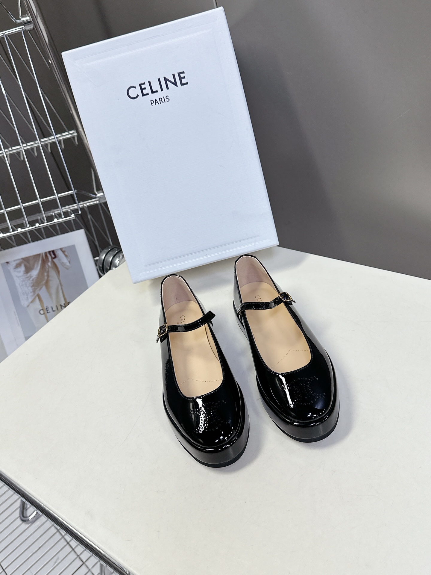  【CELINE】思琳代级别 春夏新品凯旋门复古玛丽珍鞋 进出专柜无压力，重工版，拒绝一眼假low货 原