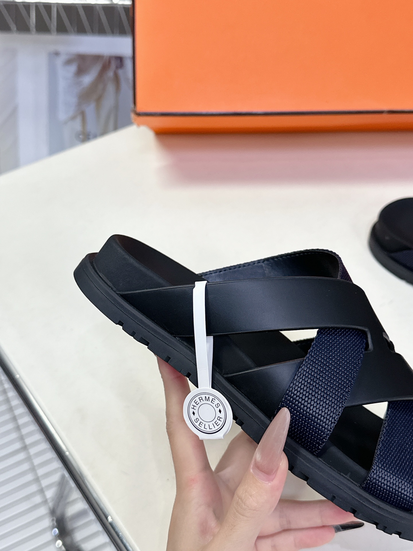 男➕10【ΗERMES 】爱马仕春夏经典情侣款二舅拖鞋 Chypre 丑萌丑萌二舅拖鞋——老头拖鞋，上脚