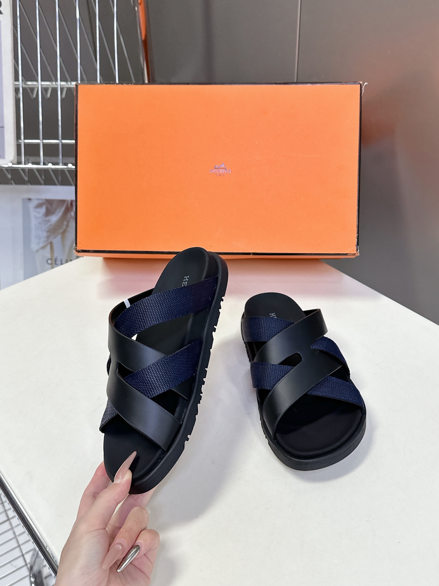 男➕10【ΗERMES 】爱马仕春夏经典情侣款二舅拖鞋 Chypre 丑萌丑萌二舅拖鞋——老头拖鞋，上脚