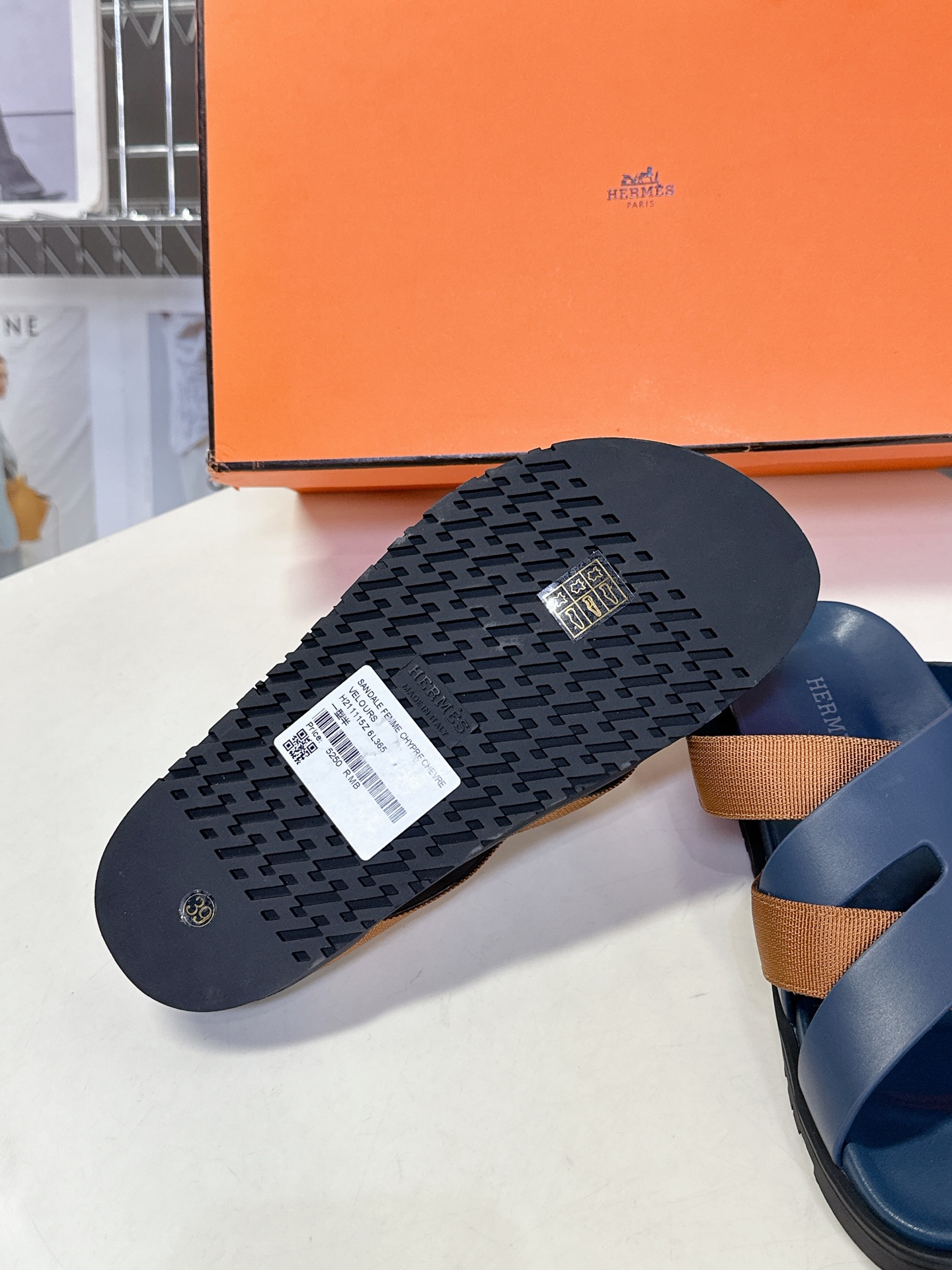 男➕10【ΗERMES 】爱马仕春夏经典情侣款二舅拖鞋 Chypre 丑萌丑萌二舅拖鞋——老头拖鞋，上脚