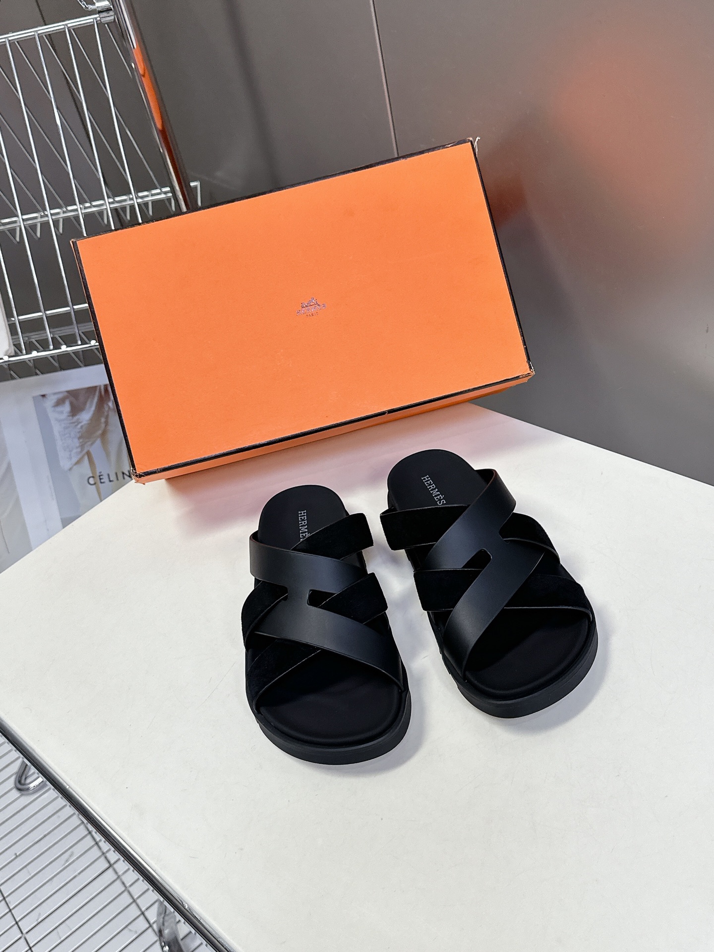 男➕10【ΗERMES 】爱马仕春夏经典情侣款二舅拖鞋 Chypre 丑萌丑萌二舅拖鞋——老头拖鞋，上脚