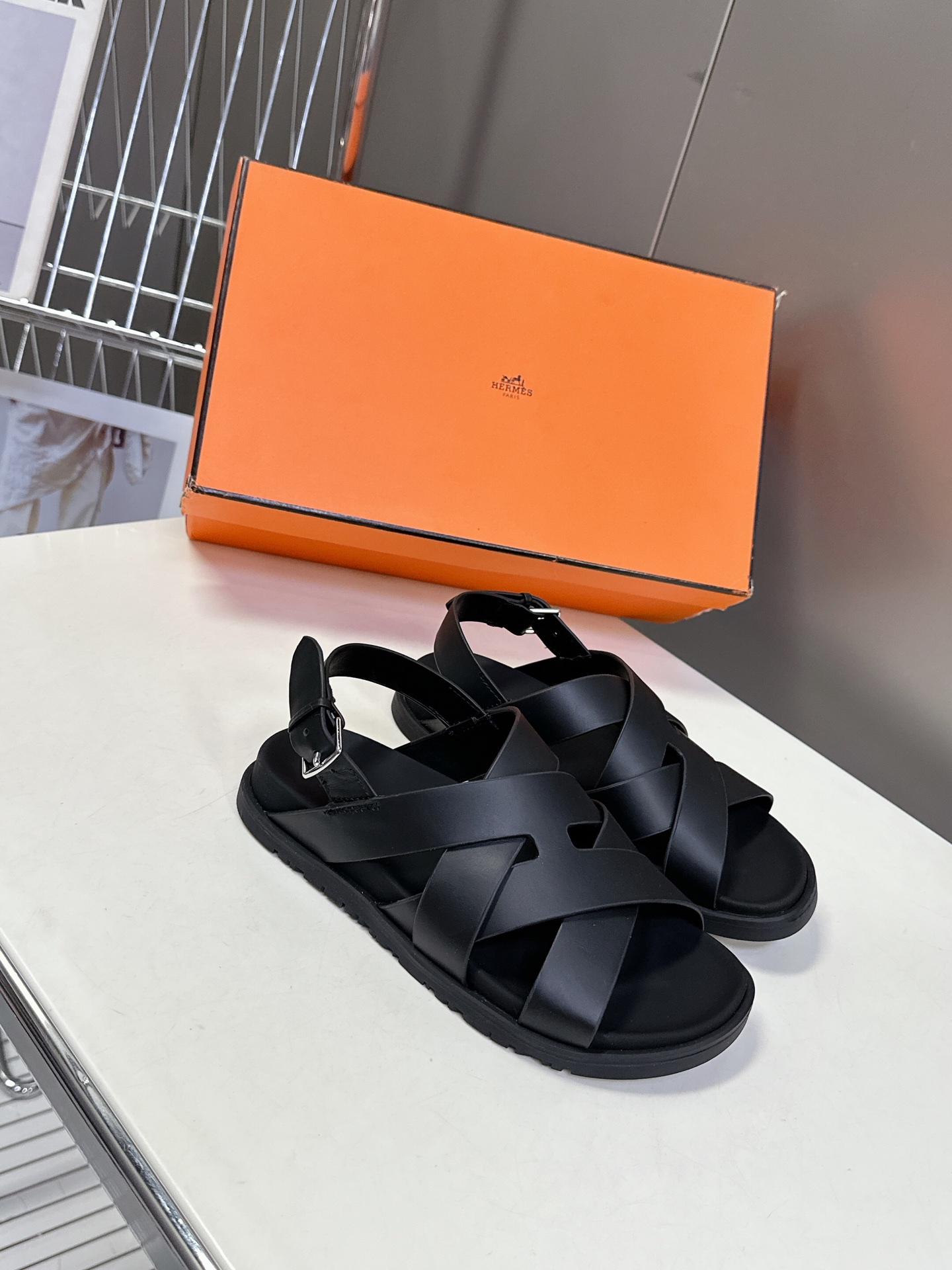 男➕10【ΗERMES 】爱马仕春夏经典情侣款二舅拖鞋 Chypre 丑萌丑萌二舅拖鞋——老头拖鞋，上脚