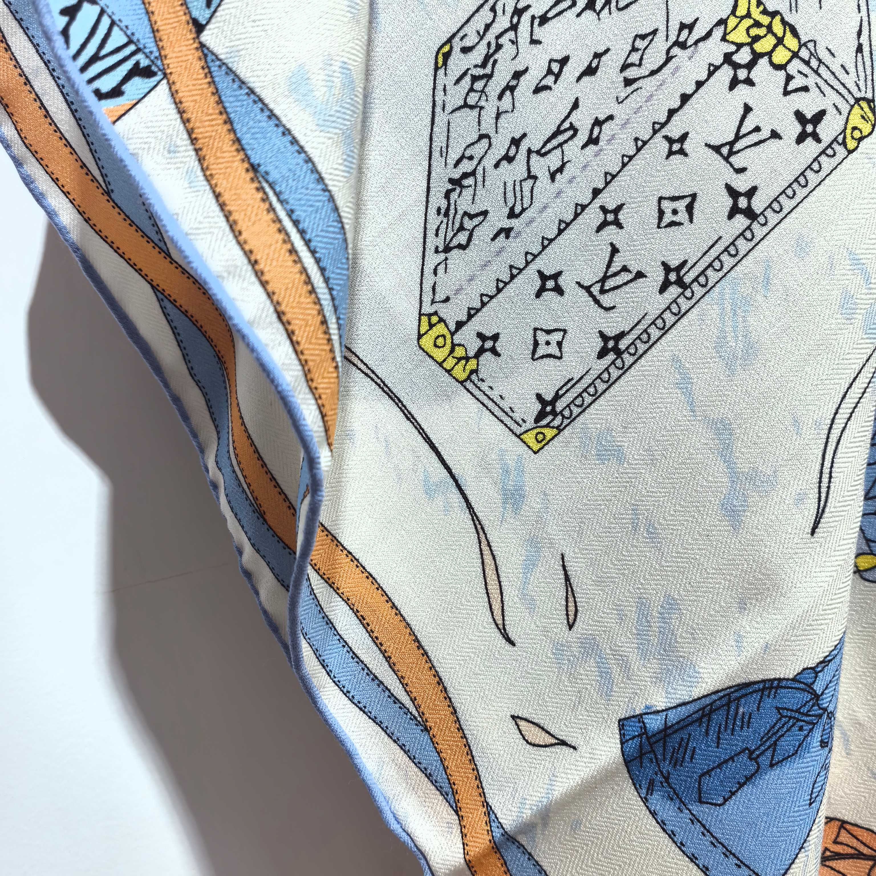 LV《土耳其热气球》140*140，双面同色，70%羊绒➕30%真丝，四色土耳其从赫拉波利斯山坡上流淌下