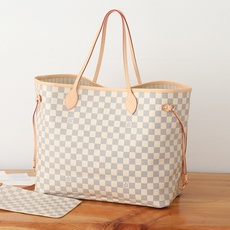 👉变码芯片版‼️顶级原单、加强版‼️Neverfull 大号托特包为 Damier Azur 帆布勾勒牛皮革饰边,于宽敞 👉变码芯片版‼️顶级原单、加强版‼️Neverfull 大号托特包为 Damier Azur 帆布勾勒牛皮革饰边,于宽敞