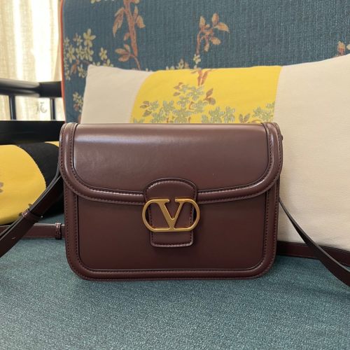 Valentino Garavani VLOGO Signature Shoulder Bag in Burgundy Leather 1 Valentino Garavani VLOGO Signature Shoulder Bag in Burgundy Leather