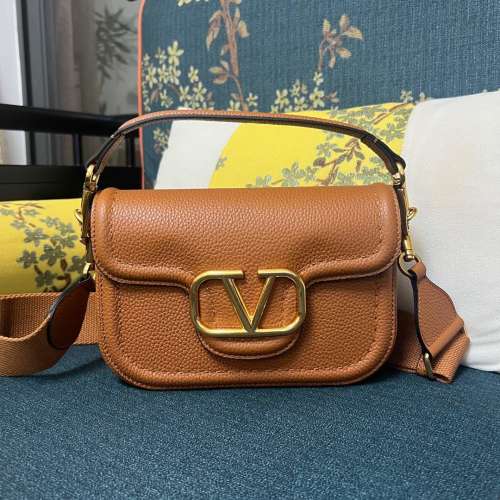 Valentino Garavani Alltime Leather Handbag with VLOGO Signature Detail 1 Valentino Garavani Alltime Leather Handbag with VLOGO Signature Detail