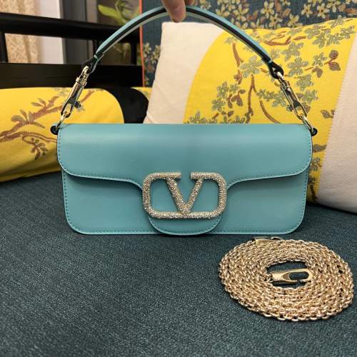 Valentino Garavani Mini Locò Crystal-Embellished Leather Shoulder Bag 1 Valentino Garavani Mini Locò Crystal-Embellished Leather Shoulder Bag