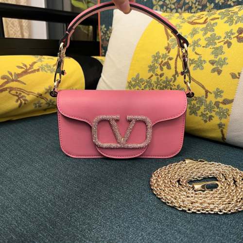 VALENTINO GARAVANI Mini Locò Handbag with Crystals - Rose Cannelle 1 VALENTINO GARAVANI Mini Locò Handbag with Crystals - Rose Cannelle