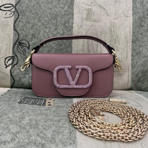 Valentino Mini Locò Bag With Crystal VLogo Signature, Leather Crossbody 1 Valentino Mini Locò Bag With Crystal VLogo Signature, Leather Crossbody
