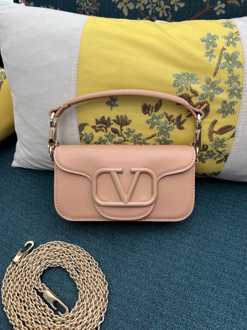 Garavani MINI LOCÒ Small Leather Bag With VLogo Signature in Rose 1 Garavani MINI LOCÒ Small Leather Bag With VLogo Signature in Rose