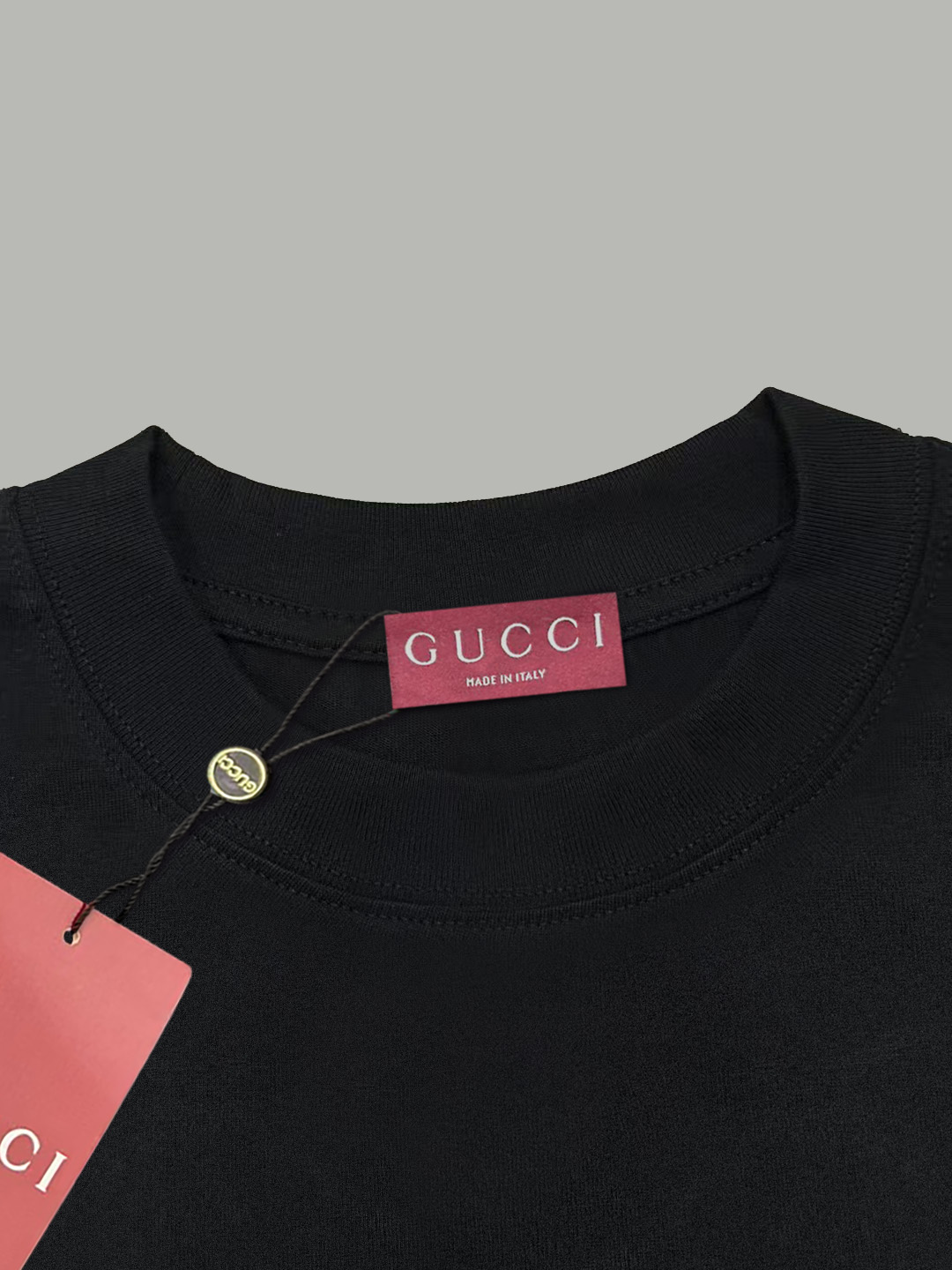Gucci Limited Edition Animal Series Logo Letter Black Cotton T-Shirt 3 o 1ir0agr1oq9f3rj1m2kf2brr40