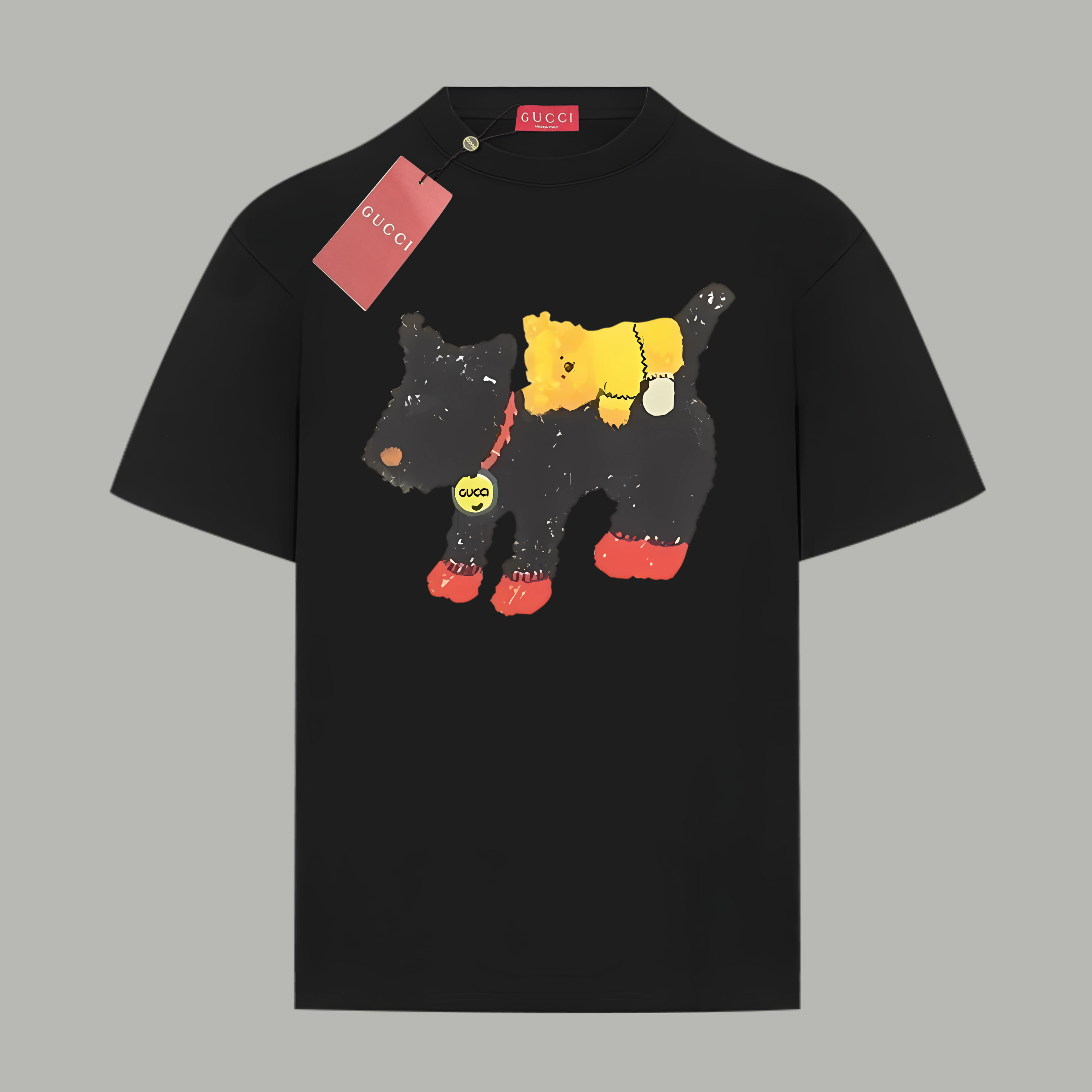 Gucci Limited Edition Animal Series Logo Letter Black Cotton T-Shirt 1 o 1ir0agr1q190i19o11811tp41cdh6