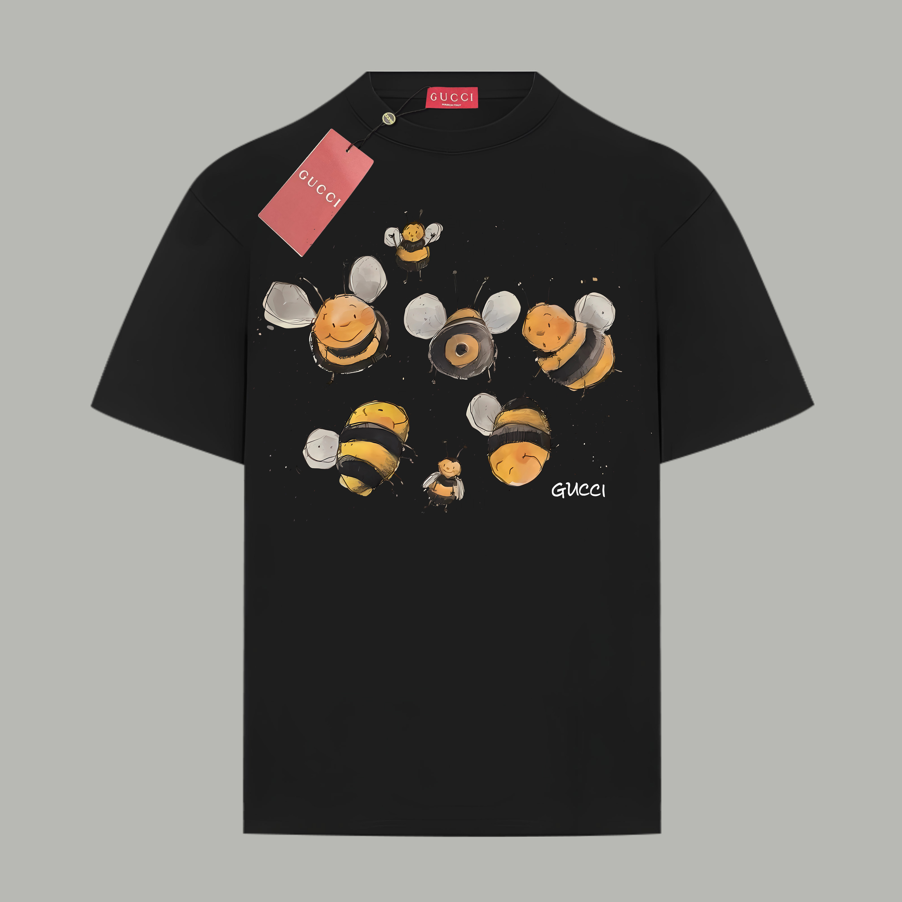 Gucci Limited Edition Animal Series Logo Letter Printed Cotton T-Shirt