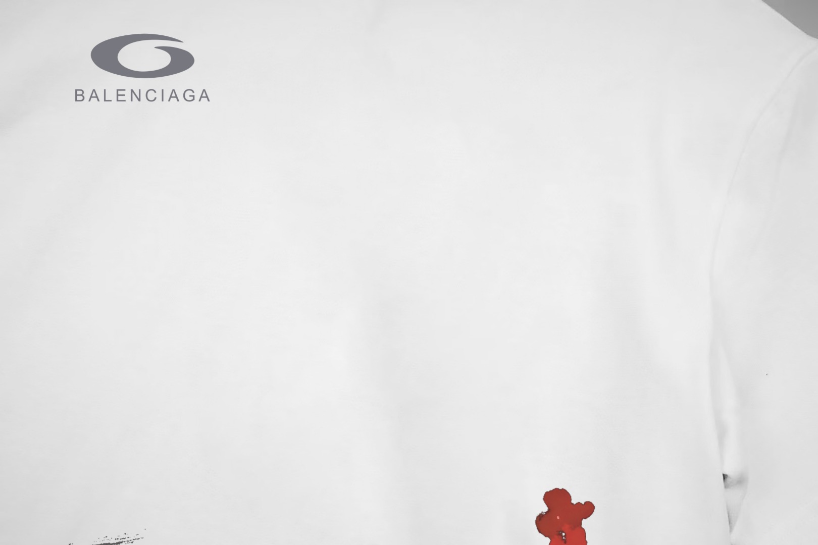 Balenciaga BALENCIAGA/巴黎世家《 新款高级泼墨logo字母》 印花双纱纯棉短袖