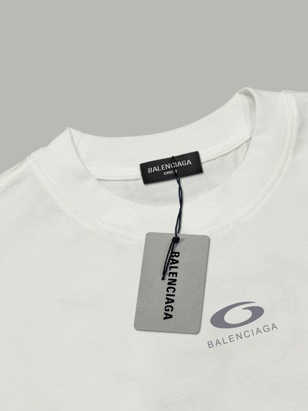 Balenciaga BALENCIAGA/巴黎世家《 新款高级泼墨logo字母》 印花双纱纯棉短袖