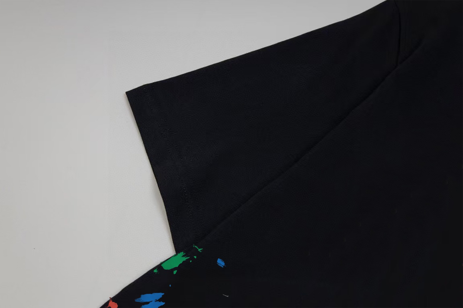 Balenciaga BALENCIAGA/巴黎世家《 新款高级泼墨logo字母》 印花双纱纯棉短袖