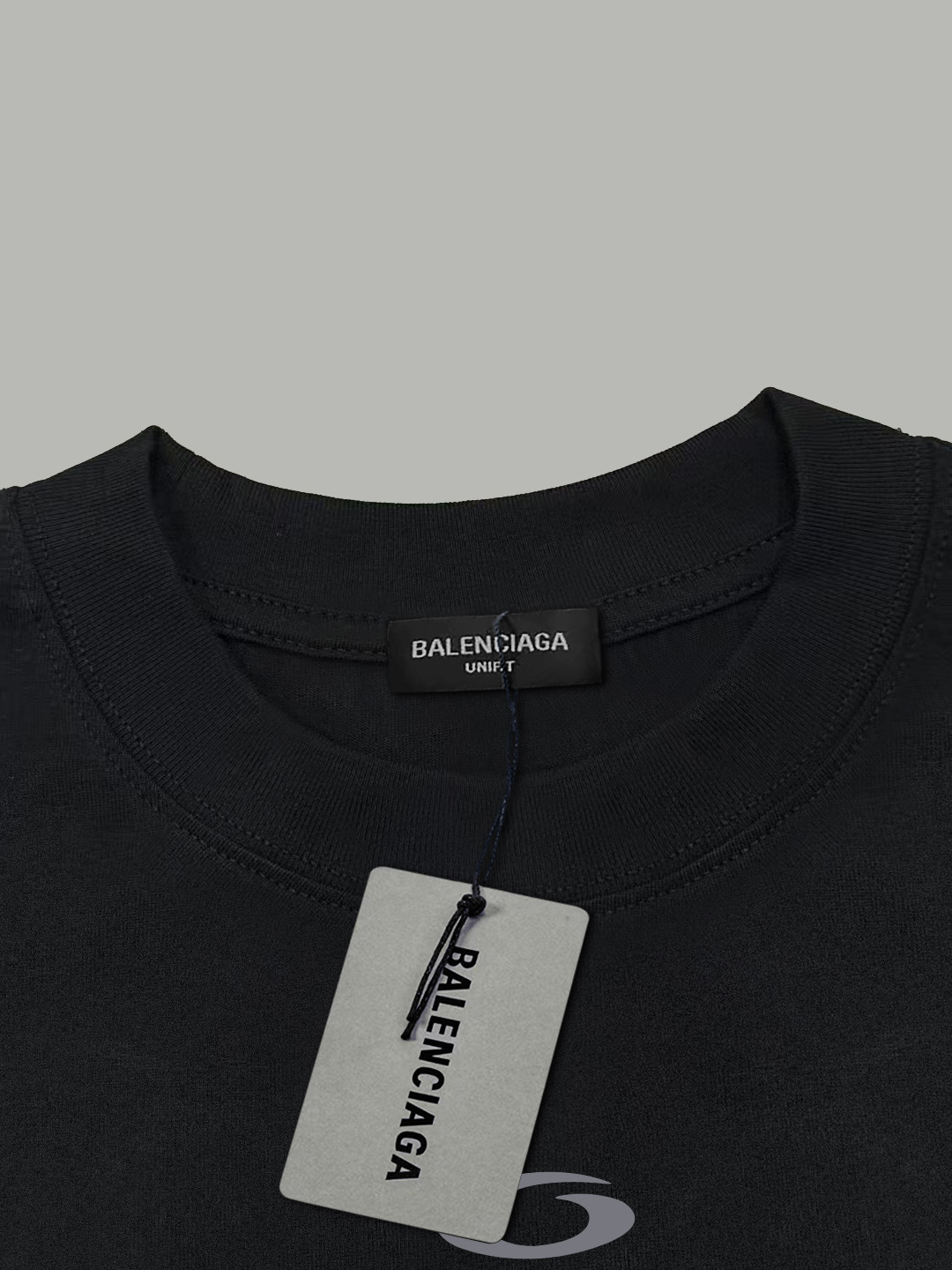 Balenciaga BALENCIAGA/巴黎世家《 新款高级泼墨logo字母》 印花双纱纯棉短袖