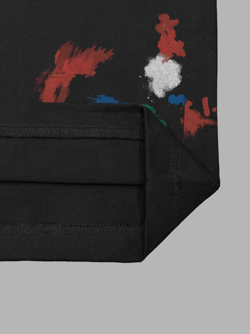 Balenciaga BALENCIAGA/巴黎世家《 新款高级泼墨logo字母》 印花双纱纯棉短袖