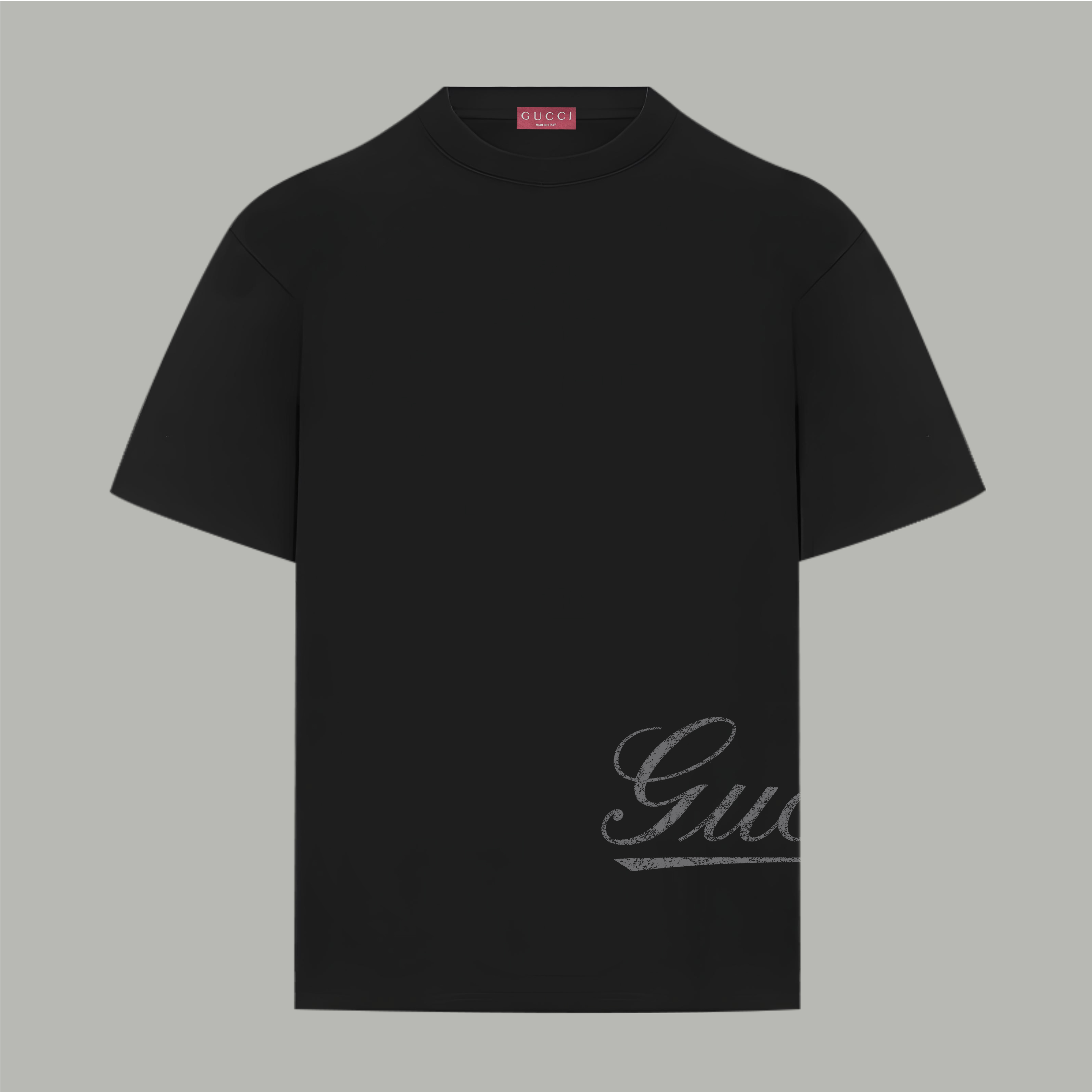 Gucci gucci/古驰《 下摆做旧logo字母》 印花双纱纯棉短袖