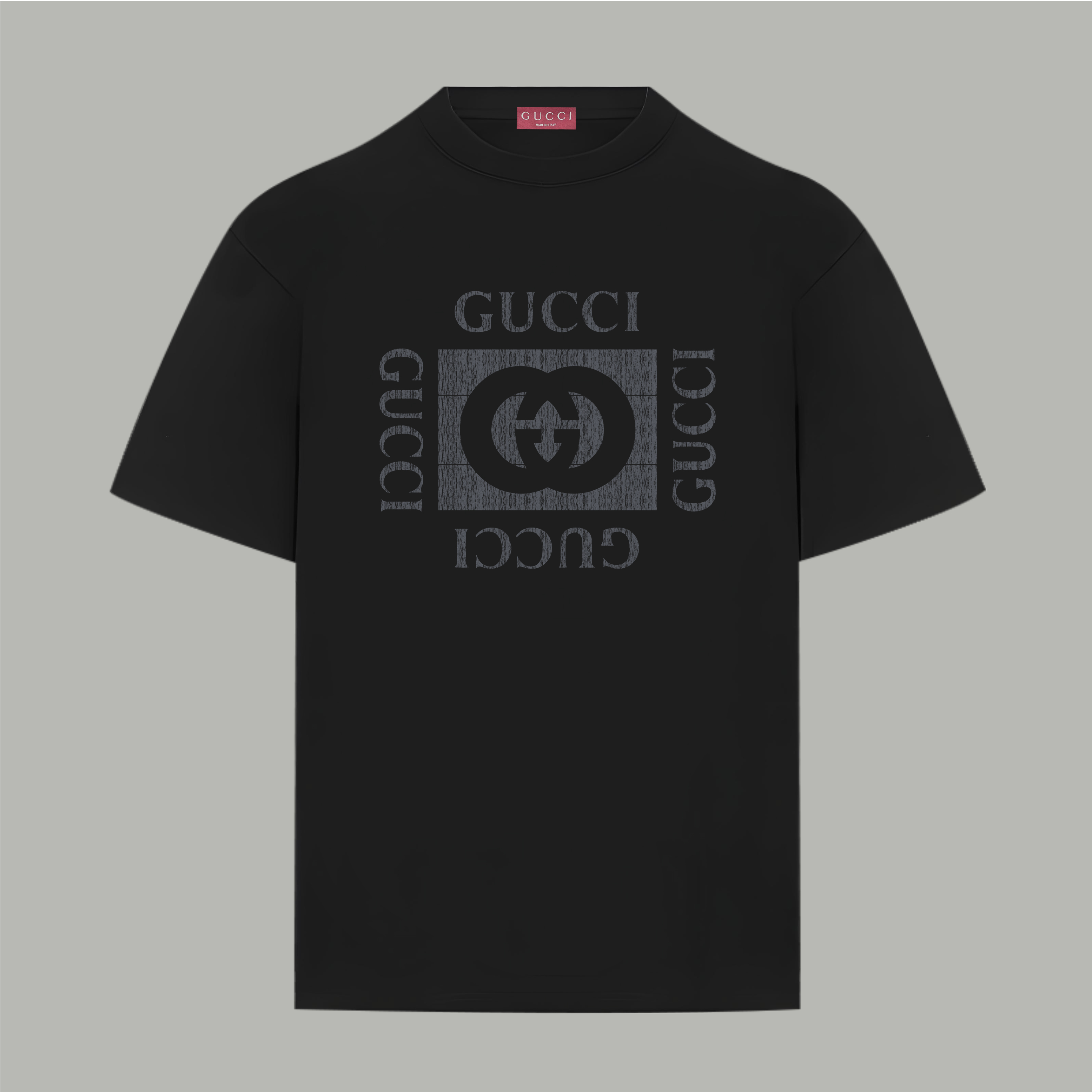 Gucci gucci/古驰《 限定破损logo字母》 印花双纱纯棉短袖