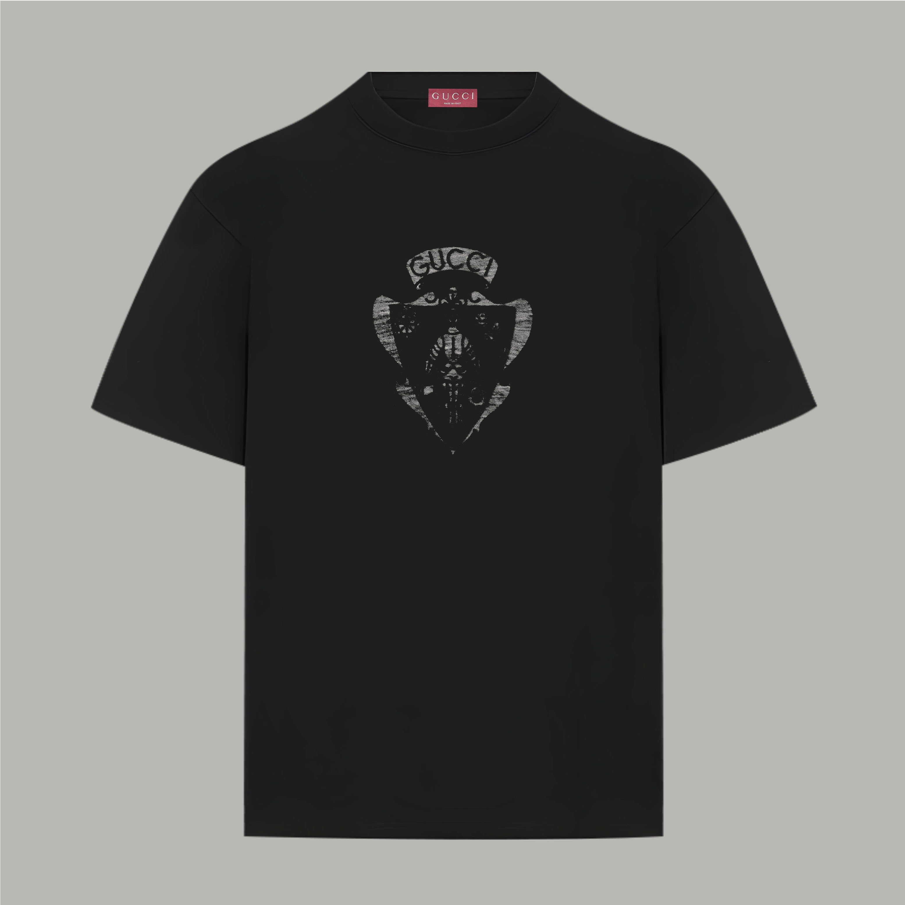 Gucci gucci/古驰《 限定破损logo字母》 印花双纱纯棉短袖