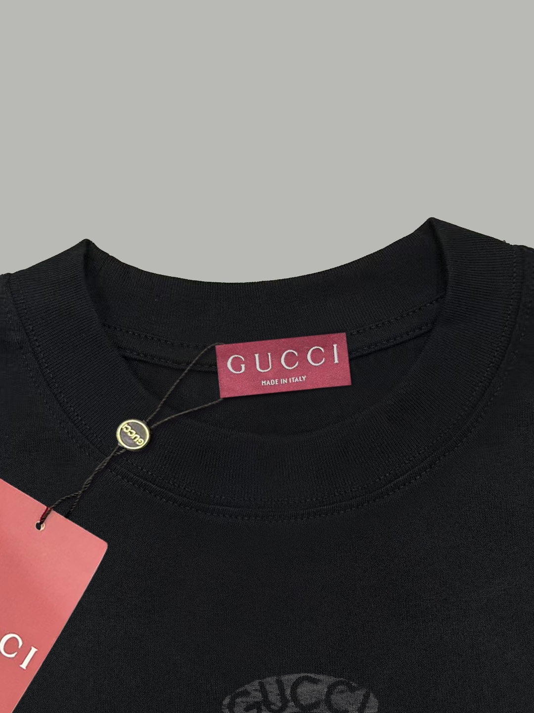 Gucci gucci/古驰《 限定破损logo字母》 印花双纱纯棉短袖