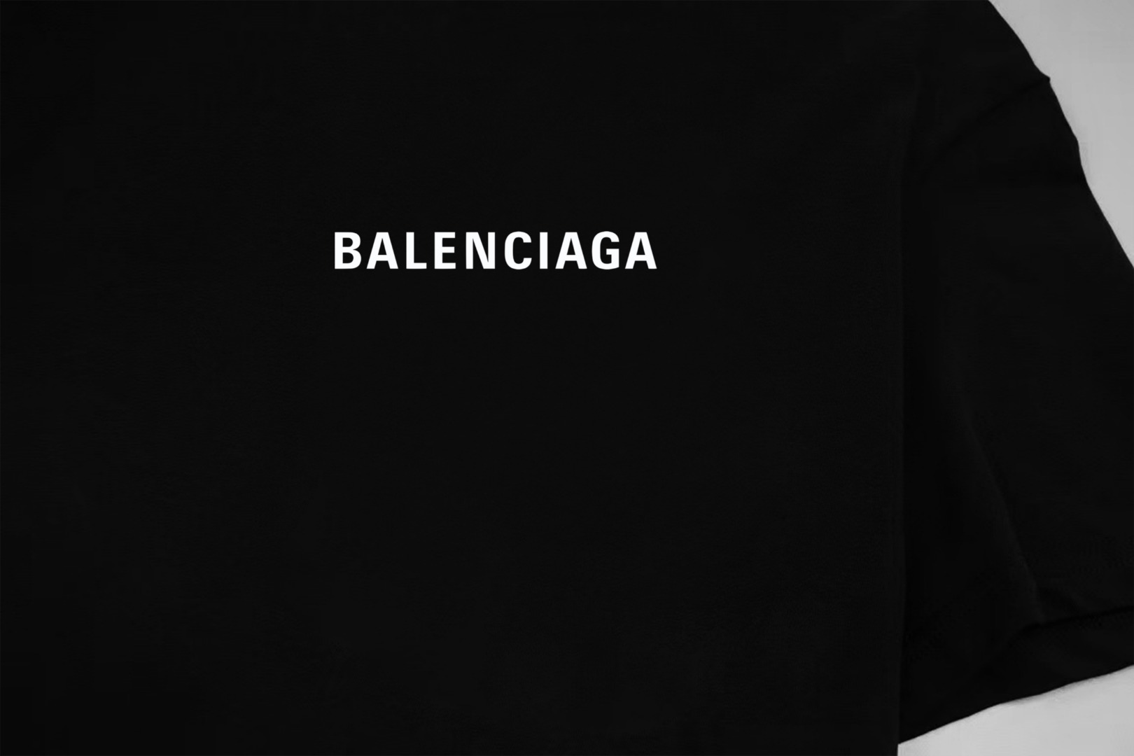 Balenciaga BALENCIAGA/巴黎世家《 前后字母logo》 印花双纱纯棉短袖