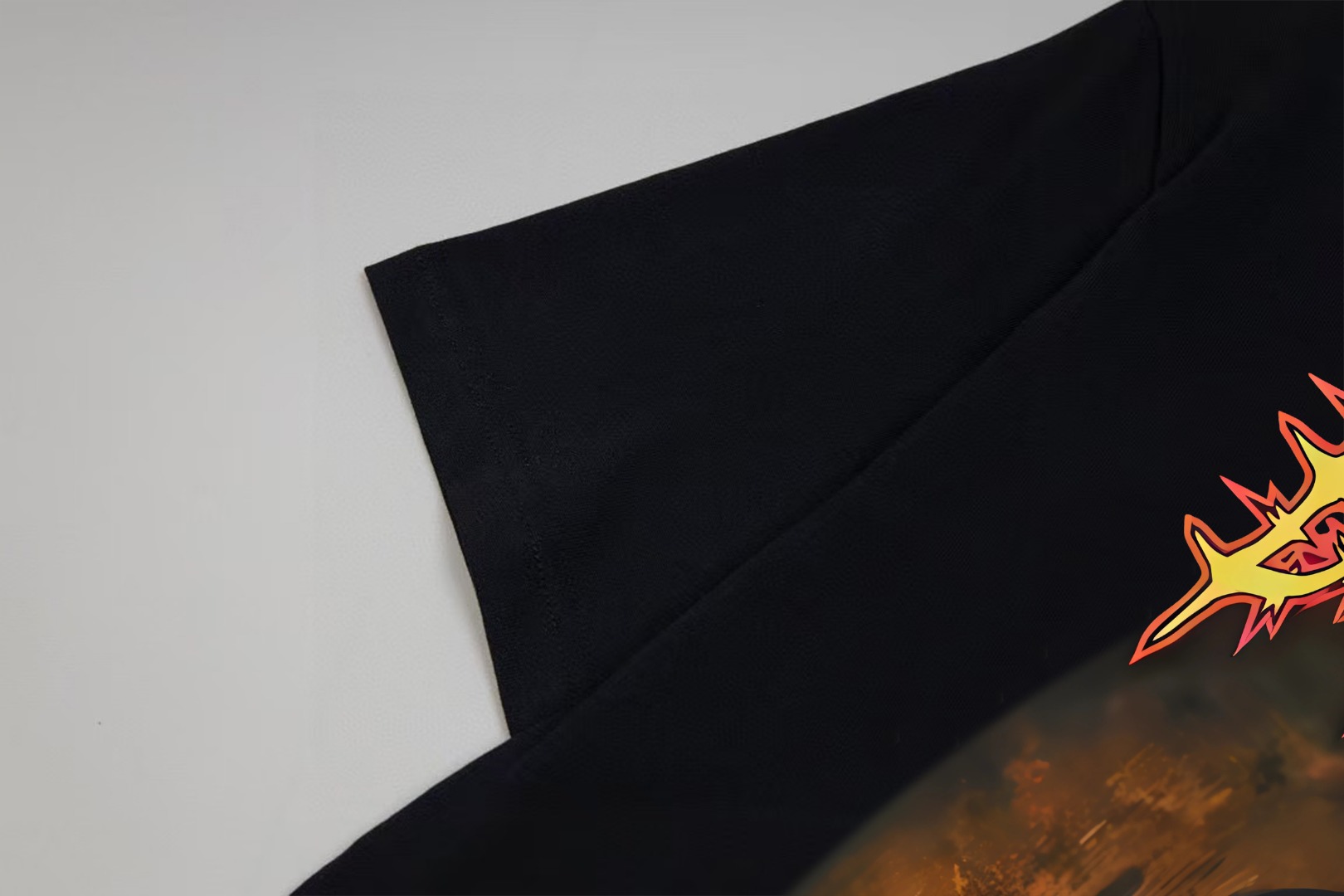 Balenciaga BALENCIAGA/巴黎世家《 火焰城堡logo字母》 印花双纱纯棉短袖