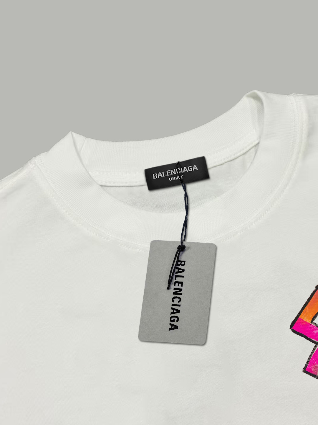 Balenciaga BALENCIAGA/巴黎世家《 涂鸦双B泼墨logo字母》 印花双纱纯棉短袖