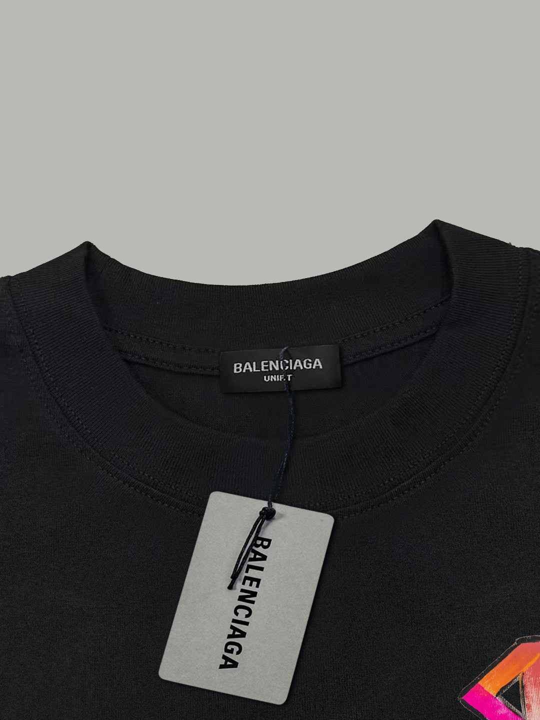 Balenciaga BALENCIAGA/巴黎世家《 涂鸦双B泼墨logo字母》 印花双纱纯棉短袖
