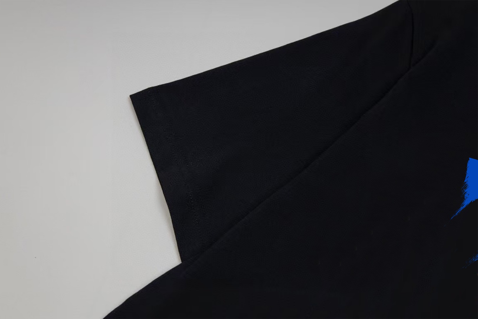 Balenciaga BALENCIAGA/巴黎世家《 涂鸦蓝色logo字母》 印花双纱纯棉短袖