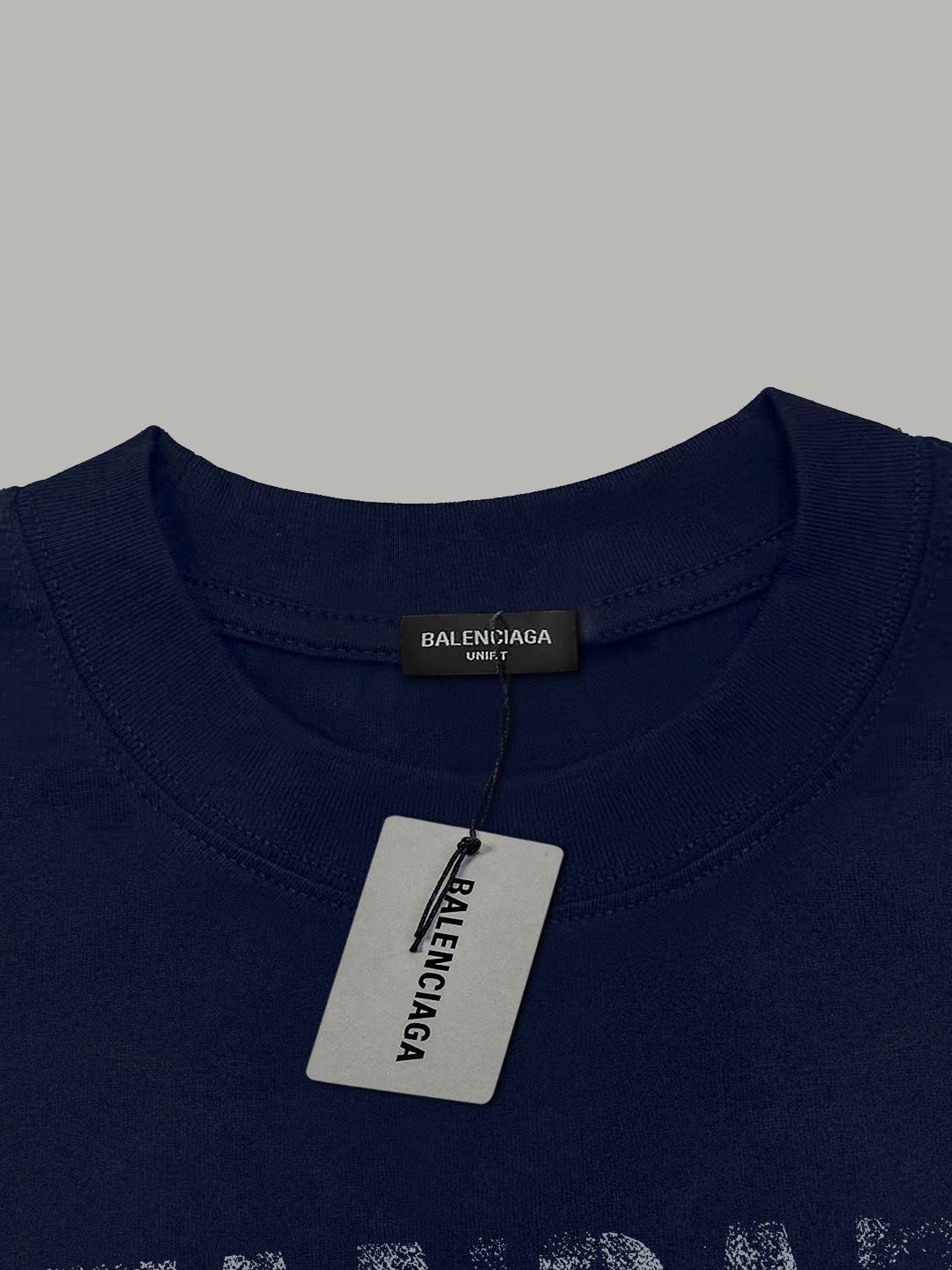 Balenciaga BALENCIAGA/巴黎世家《 限定做旧破损logo字母》 印花双纱纯棉短袖