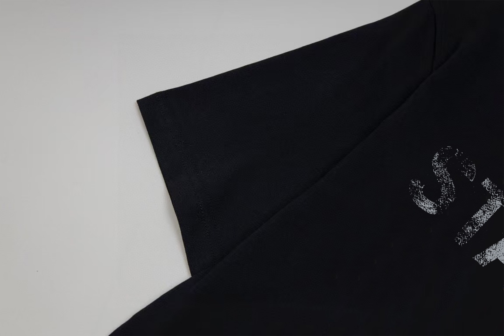 Balenciaga BALENCIAGA/巴黎世家《 限定做旧破损logo字母》 印花双纱纯棉短袖