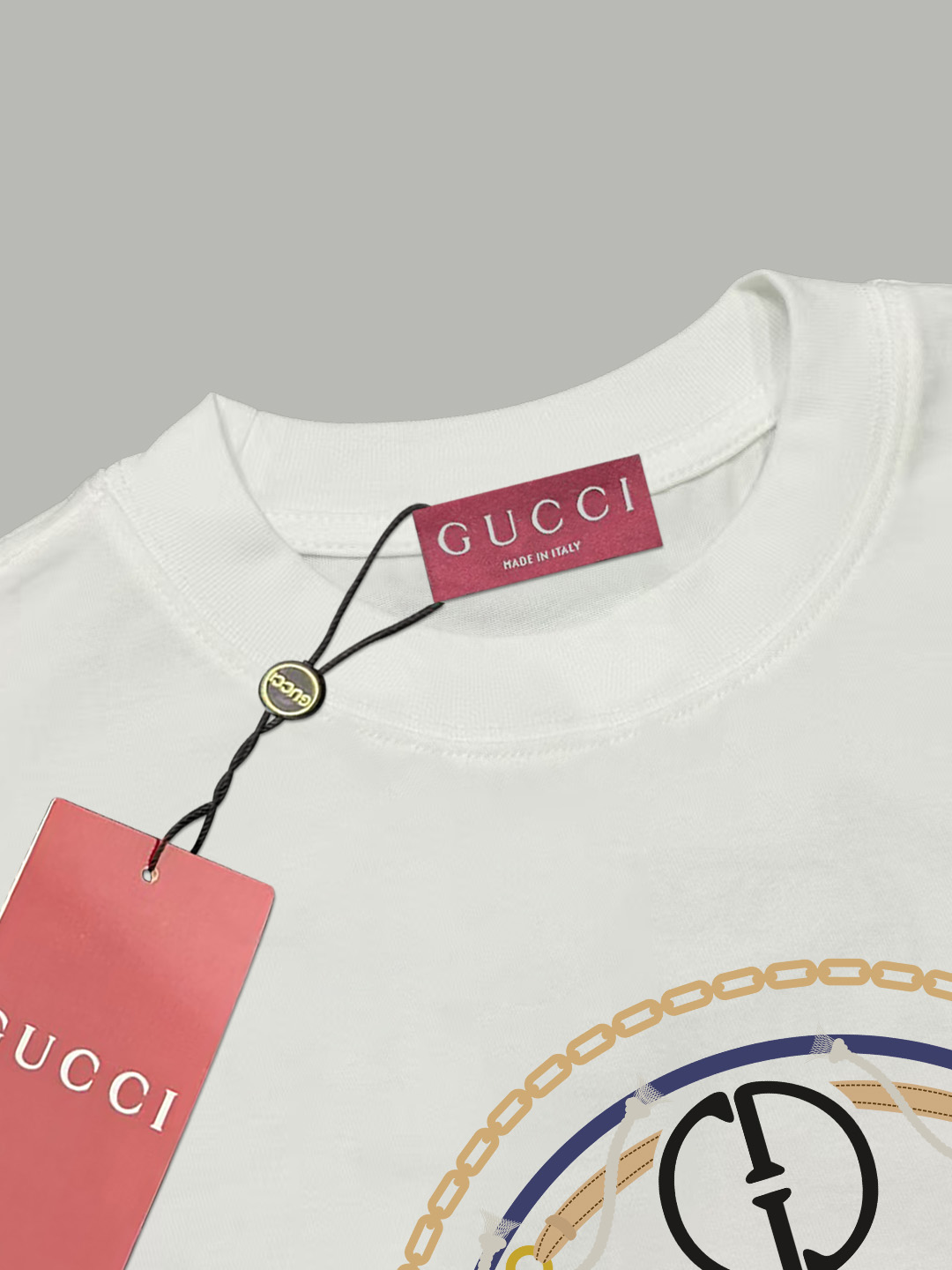 Gucci gucci/古驰《 马年限定logo字母》 印花双纱纯棉短袖