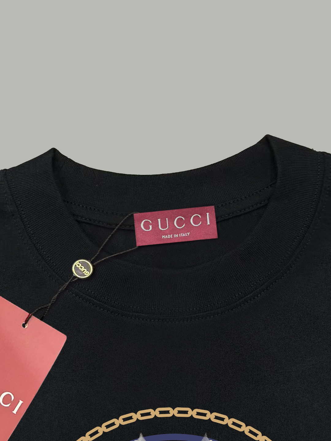 Gucci gucci/古驰《 马年限定logo字母》 印花双纱纯棉短袖