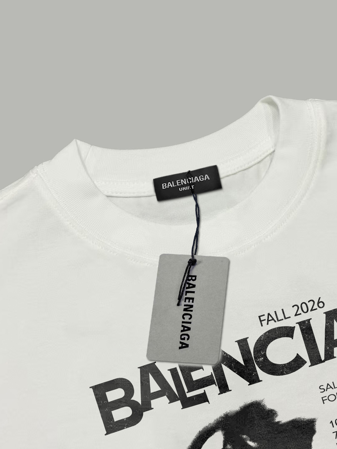 Balenciaga BALENCIAGA/巴黎世家《 限定人像logo字母》 印花双纱纯棉短袖