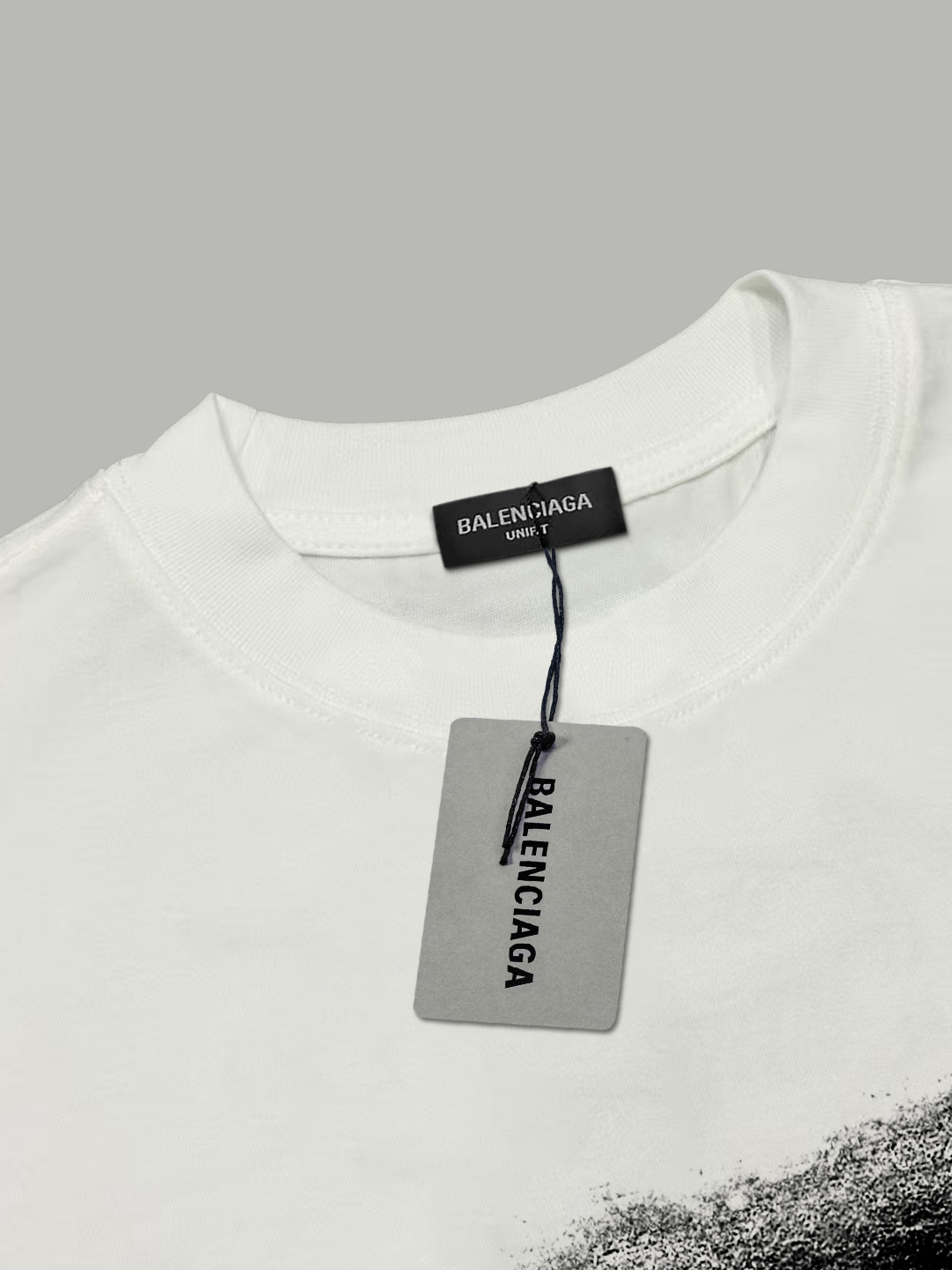 Balenciaga BALENCIAGA/巴黎世家《 限定秀款破损logo字母》 印花双纱纯棉短袖