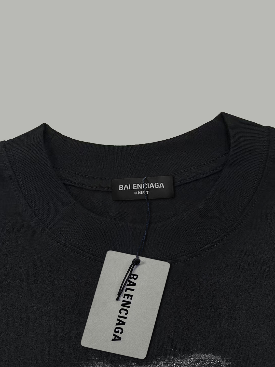 Balenciaga BALENCIAGA/巴黎世家《 限定秀款破损logo字母》 印花双纱纯棉短袖