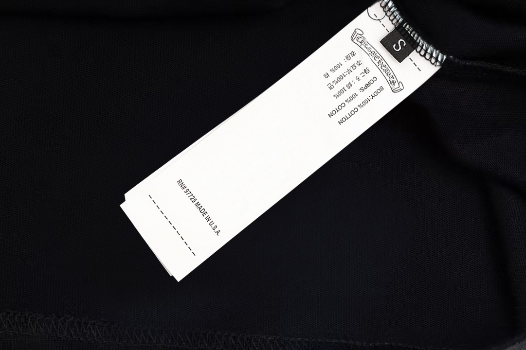 Chrome Hearts 𝗖𝗵𝗿𝗼𝗺𝗲 𝗛𝗲𝗮𝗿𝘁𝘀/克罗心 《 限定手绘涂鸦十字架马蹄logo》 印花双纱纯棉短袖