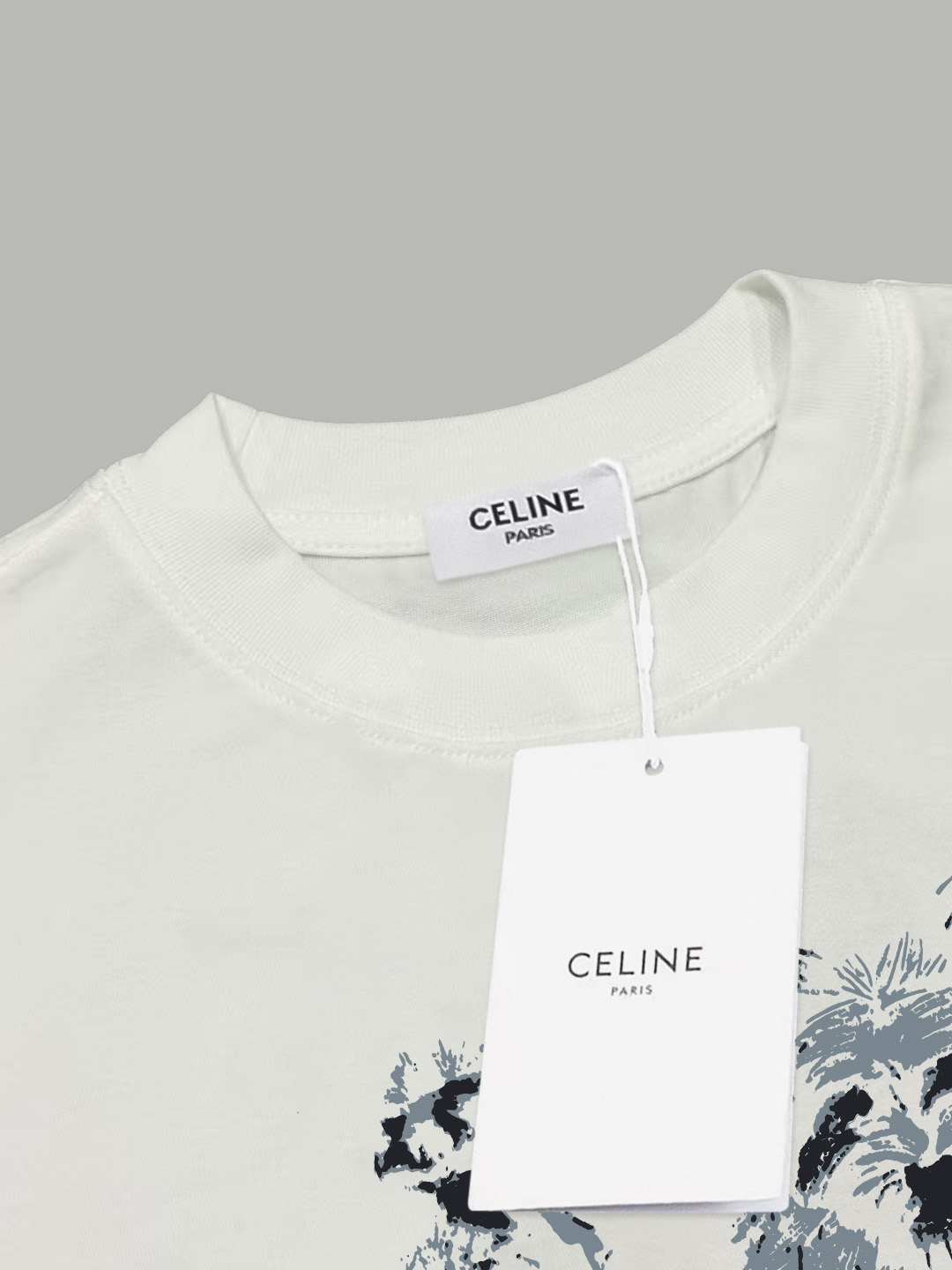 Celine Celine/ 赛琳 《 卡通动物涂鸦logo字母》 印花双纱纯棉短袖