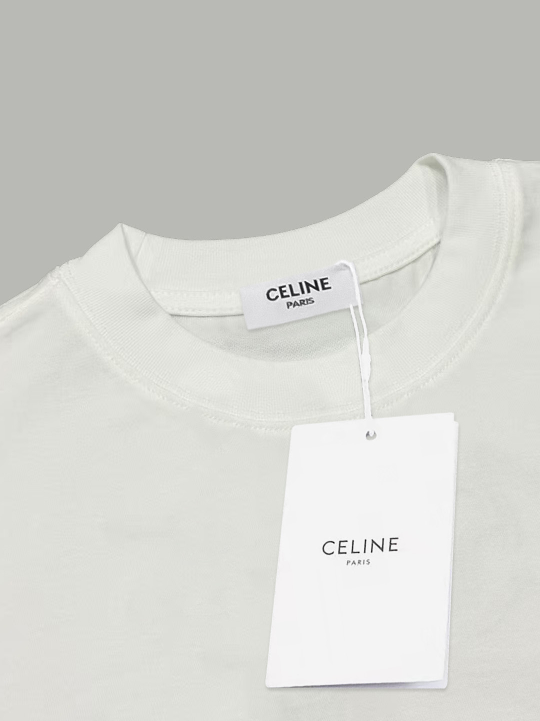 Celine Celine/ 赛琳 《 凯旋门小logo字母》 印花双纱纯棉短袖