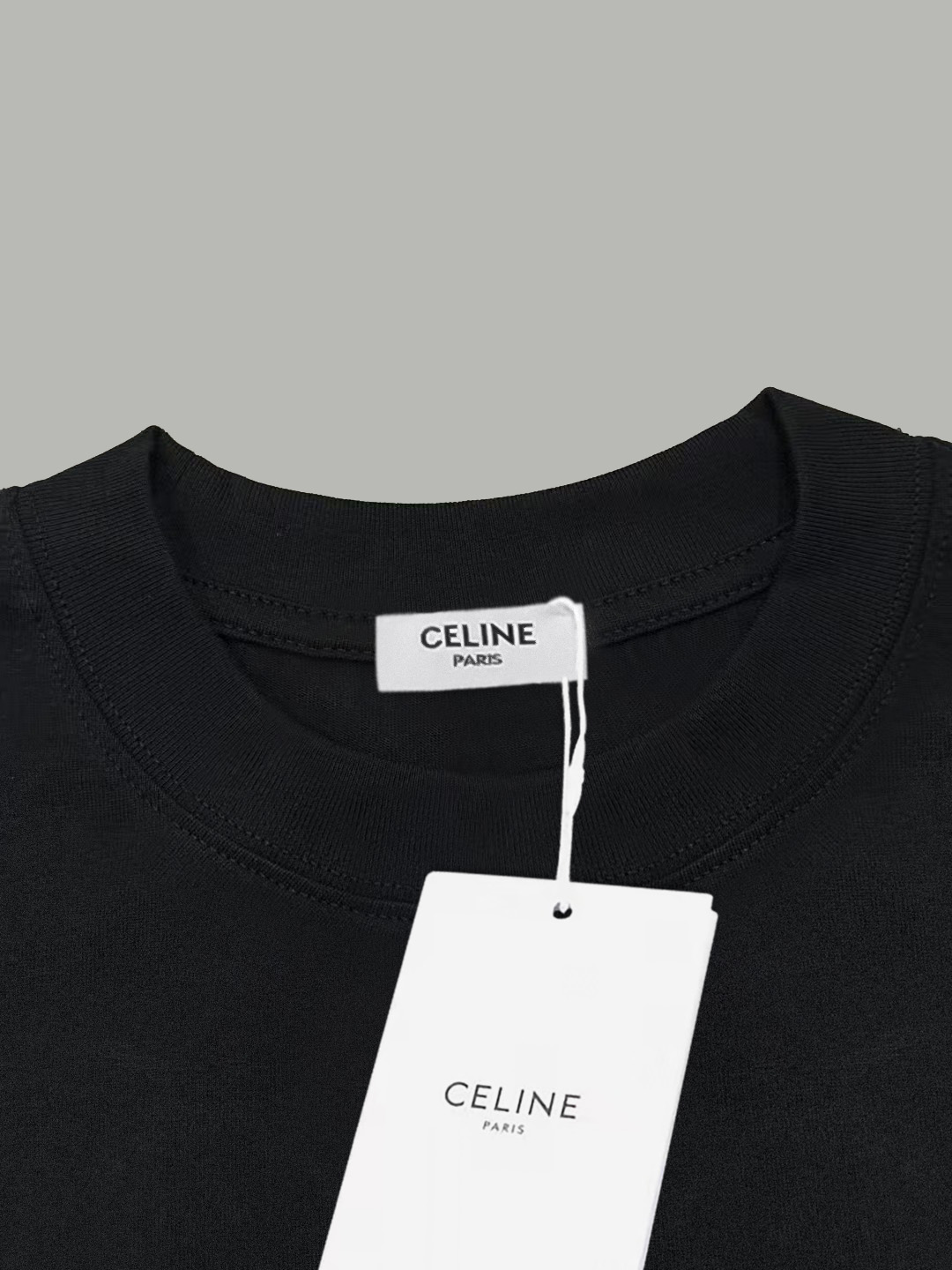 Celine Celine/ 赛琳 《 凯旋门小logo字母》 印花双纱纯棉短袖