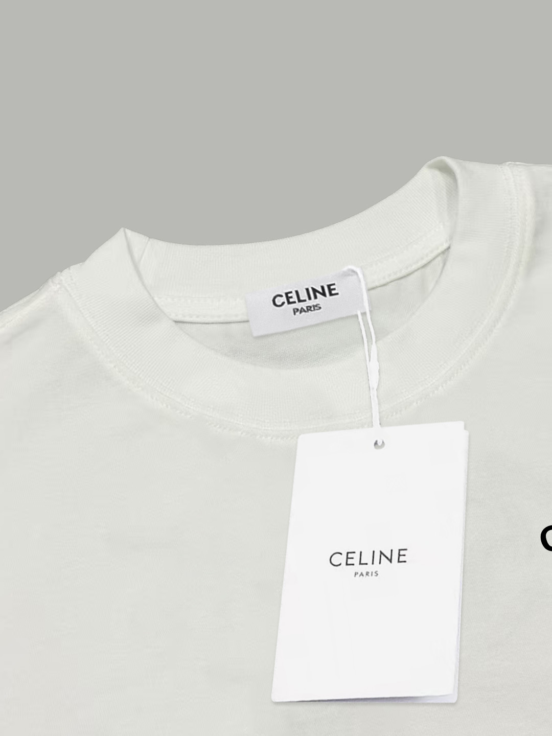 Celine Celine/ 赛琳 《 前后 字母logo》 印花双纱纯棉短袖