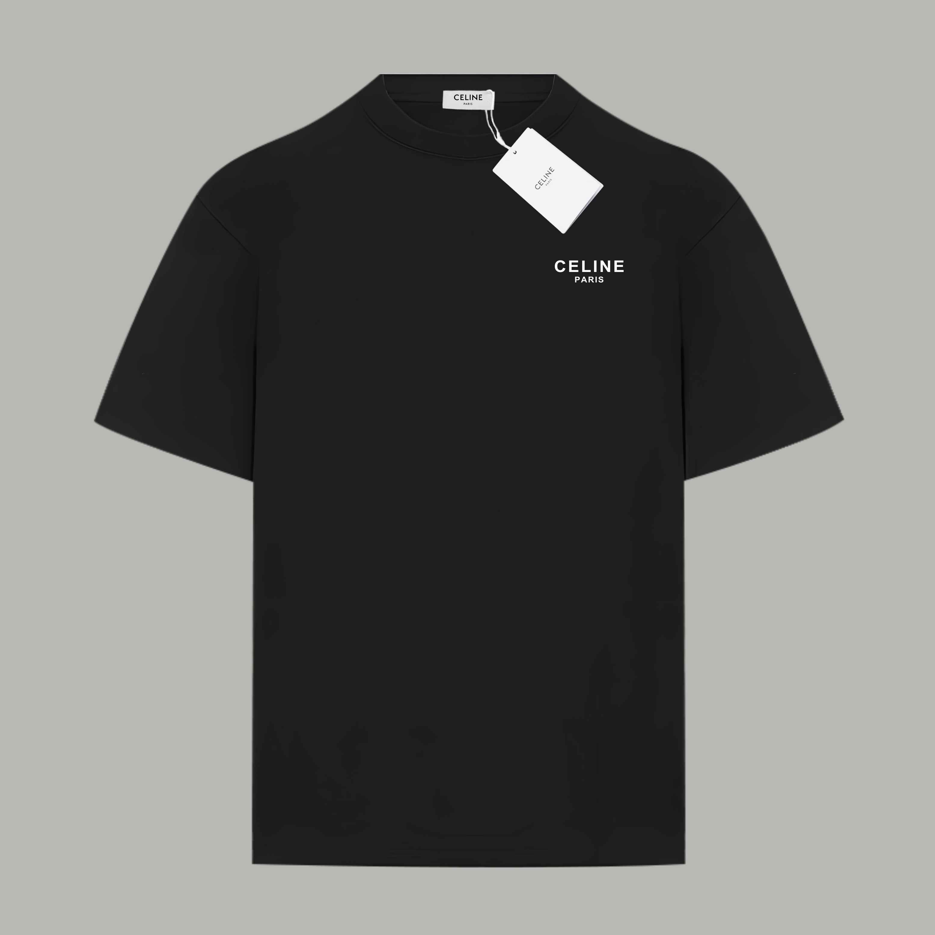 Celine Celine/ 赛琳 《 前后 字母logo》 印花双纱纯棉短袖