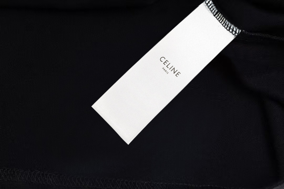 Celine Celine/ 赛琳 《 前后 字母logo》 印花双纱纯棉短袖