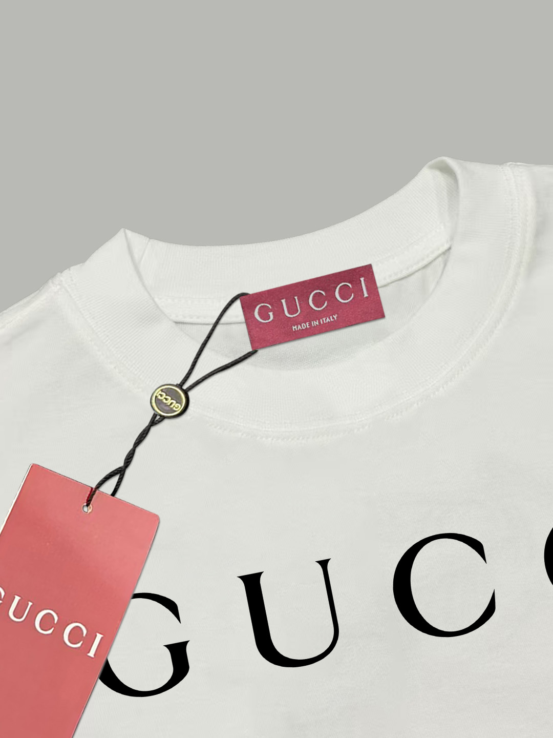 Gucci gucci/古驰《 卡通笑脸小人logo字母》 印花双纱纯棉短袖
